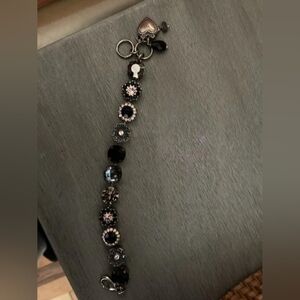 Black and Silver  Pink Bracelet